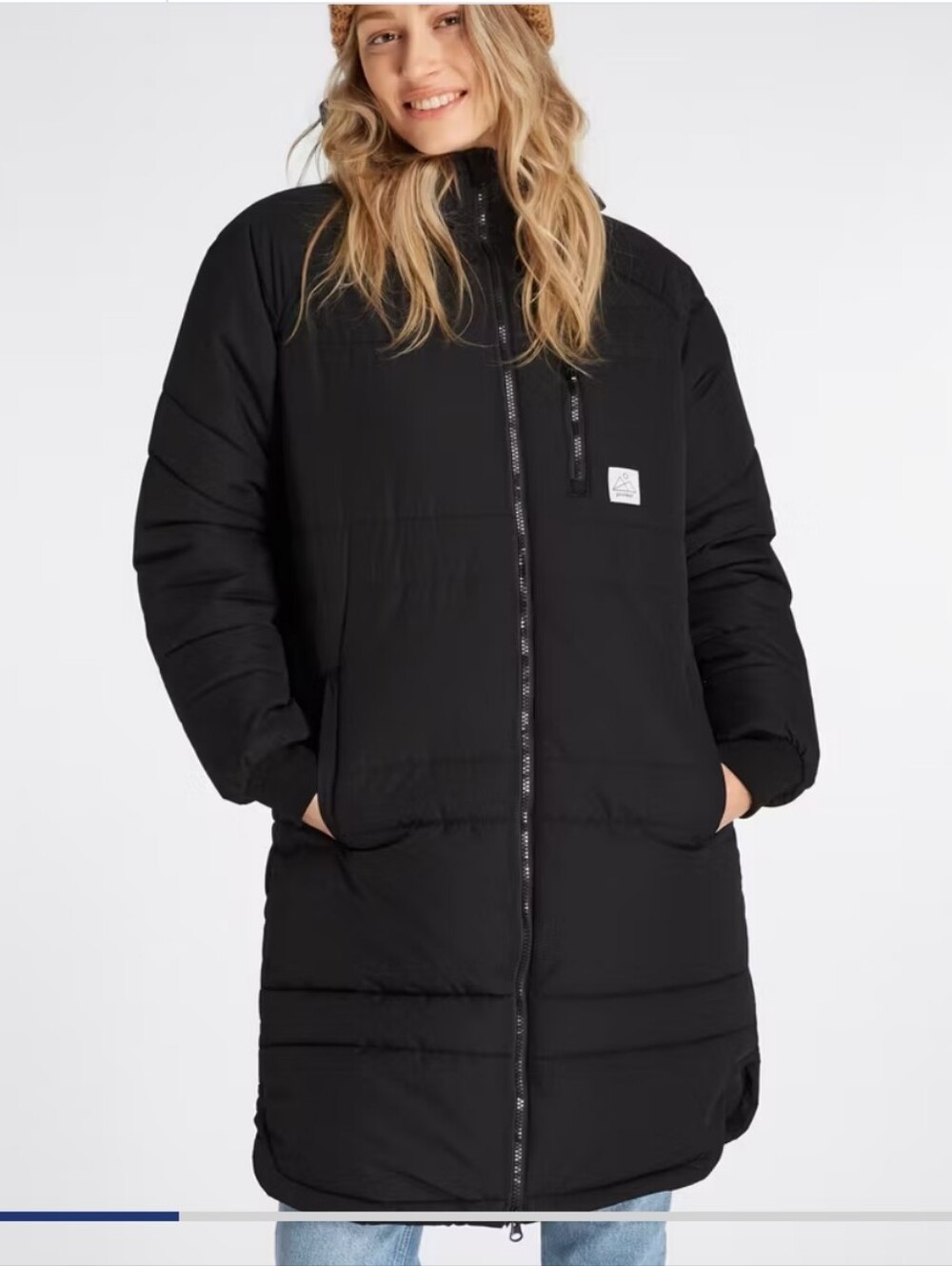 Protest PRTADOREYS Black Hooded Long Puffer Jacket Womens Size L Quilted
